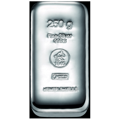 Heimerle + Meule - 250 g - srebrna investicijska pločica