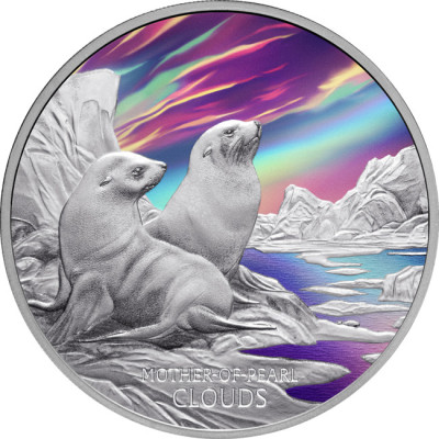 Sedefni oblaci - 1 oz - srebrni kolekcionarski novčić proof