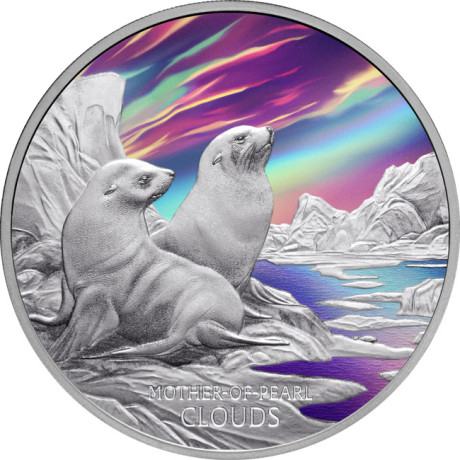 Sedefni oblaci - 1 oz - srebrni kolekcionarski novčić proof