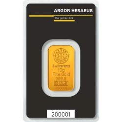 Argor-Heraeus investiční zlatý slitek 10 Gramů