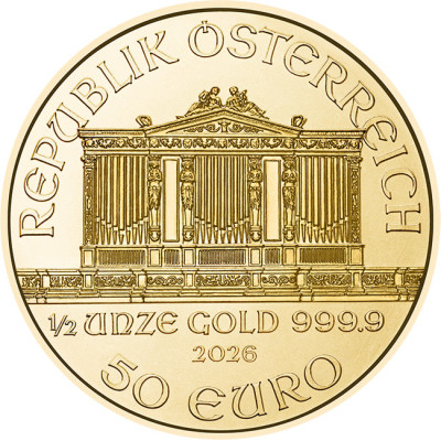 Wiener Philharmoniker (2026) - 1/2 Oz - investicijski zlatnik