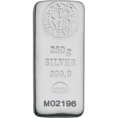 Nadir Metal Rafineri - 250 g - srebrna investicijska poluga