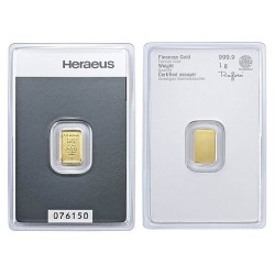 Heraeus 1g - Investiční zlatý slitek