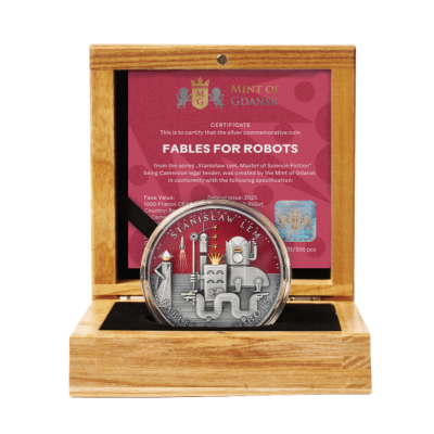 Stanisław Lem - Basne za robote - 2 oz - srebrni kolekcionarski novčić