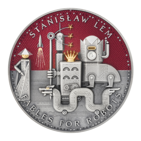 Stanisław Lem - Basne za robote - 2 oz - srebrni kolekcionarski novčić
