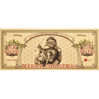 Santa Bucks Aurum - Novčanica od 24-karatnog zlata