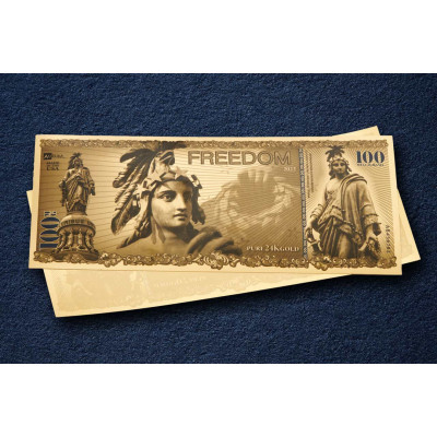 Freedom Aurum - 24-karatni zlatni novčanica (100 mg)