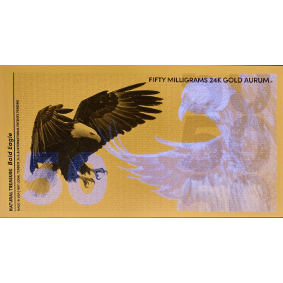 Bald Eagle Aurum - 24-karatni zlatni novčanica (50 mg)
