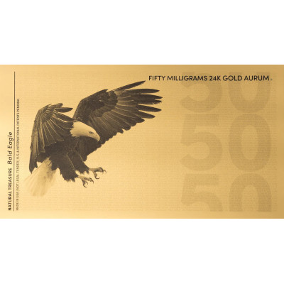 Bald Eagle Aurum - 24-karatni zlatni novčanica (50 mg)