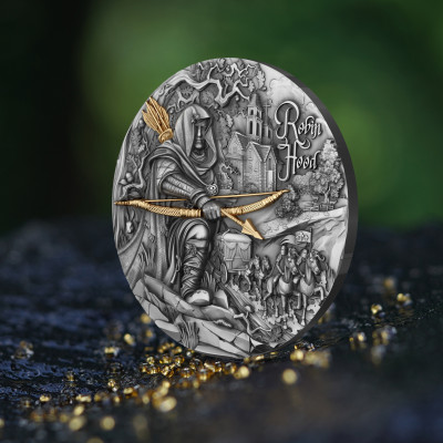Robin Hood - 2 oz - srebrni kolekcionarski novčić