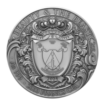 Ljepotica i zvijer - 2 oz - srebrni kolekcionarski novčić