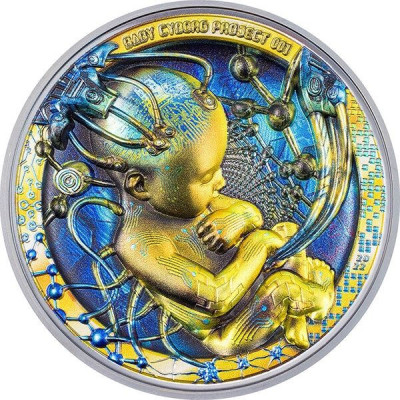Baby Cyborg Revolution (2022.) - 3 oz - srebrni kolekcionarski novčić od proof materijala