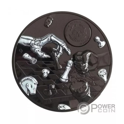 Tamni šah-mat (2021.) - 3 oz - srebrni kolekcionarski novčić u proof varijanti
