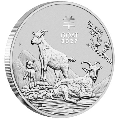 Lunar Goat (2027) - 1 Oz - srebrni investicijski novčić