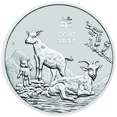 Lunarna koza (2027.) - 1 KG - srebrni investicijski novčić