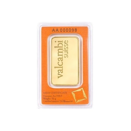 Valcambi 50 g - Investiční zlatý slitek