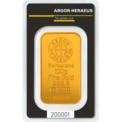 Argor-Heraeus investiční zlatý slitek 100 Gramů