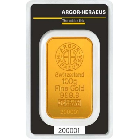 Argor-Heraeus investiční zlatý slitek 100 Gramů